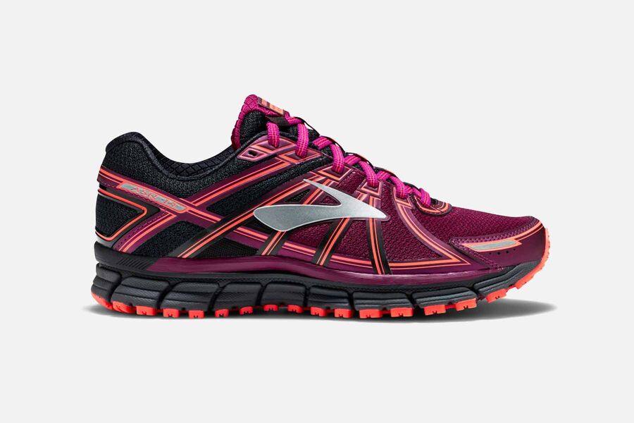 Zapatillas Trail Brooks Adrenaline ASR 14 Mujer Burdeos/Negras Ofertas XCQE13674